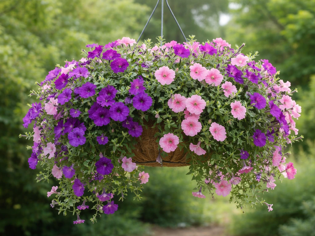 How to Grow Petunias in a Hanging Basket From Seed to Bloom